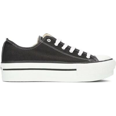 Victoria Tribu Doble Lona Negra 1061100 - Zapatillas Plataforma Bajas Negro 38 Unisex Victoria Tribu Doble Lona Negra 1061100 - Zapatillas Plataforma Bajas Negro 38 Unisex