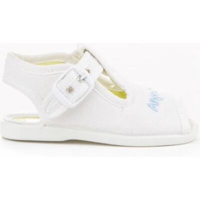 ANGELITOS Sandalia Lona 117 Blanco 23 Hombre ANGELITOS Sandalia Lona 117 Blanco 23 Hombre