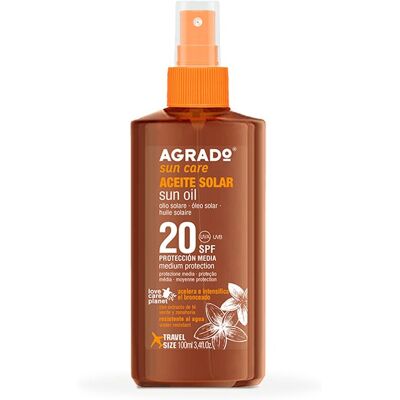 Agrado - Aceite solar acelerador del bronceado SPF20 Agrado - Aceite solar acelerador del bronceado SPF20