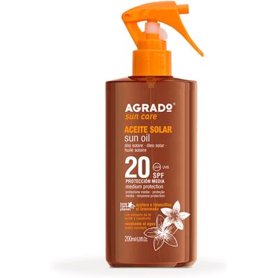Agrado - Aceite solar acelerador del bronceado SPF20 Agrado - Aceite solar acelerador del bronceado SPF20