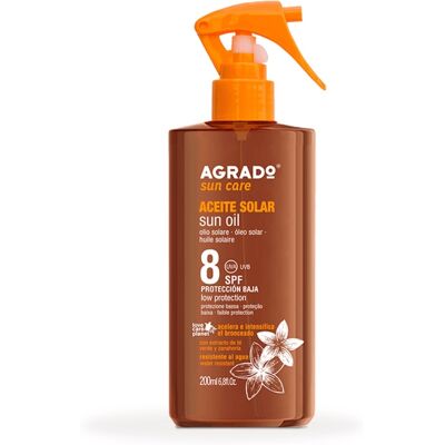 Agrado - Aceite solar acelerador del bronceado SPF8 Agrado - Aceite solar acelerador del bronceado SPF8