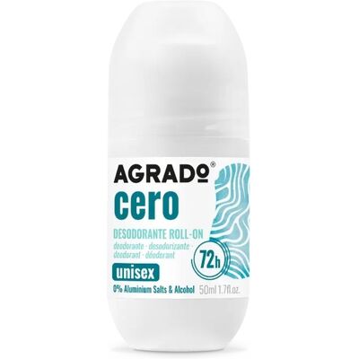 Agrado - Desodorante roll-on unisex Cero Agrado - Desodorante roll-on unisex Cero