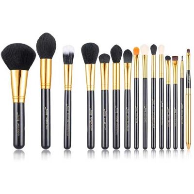 Jessup Beauty - Set de brochas 15 piezas - T093: Black/Gold Jessup Beauty - Set de brochas 15 piezas - T093: Black/Gold
