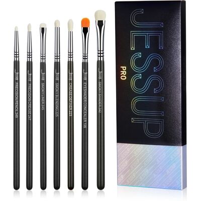 Jessup Beauty - Set de pinceles PRO 7pcs - T334: Black/Silver Jessup Beauty - Set de pinceles PRO 7pcs - T334: Black/Silver