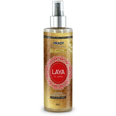 Prady - Bruma brillante para cuerpo y cabello con aloe vera - Laya Al Arab Prady - Bruma brillante para cuerpo y cabello con aloe vera - Laya Al Arab