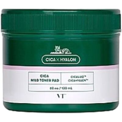 VT Cosmetics Cica Mild Toner Pad - Cuidado para Piel Sensible - 60 pcs VT Cosmetics Cica Mild Toner Pad - Cuidado para Piel Sensible - 60 pcs