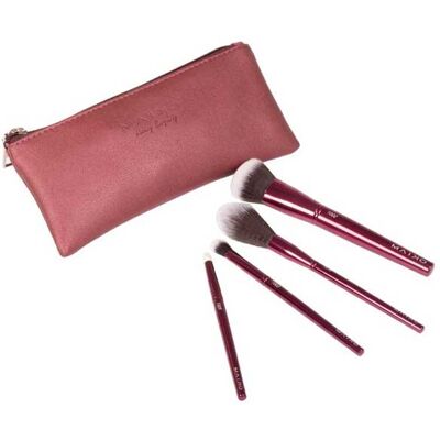 Maiko - Set de 4 brochas Luxury Burgundy Maiko - Set de 4 brochas Luxury Burgundy