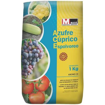 Azufre Cúprico en Polvo para Jardinería - 1kg protección y crecimiento Azufre Cúprico en Polvo para Jardinería - 1kg protección y crecimiento