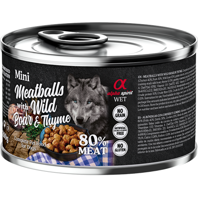 Albóndigas para Perro Alpha Spirit - Comida Húmeda, 400g Albóndigas para Perro Alpha Spirit - Comida Húmeda, 400g