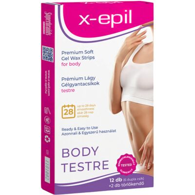 X-Epil - bandas depilatorias gel listas para usar - cuerpo - 12 unidades X-Epil - bandas depilatorias gel listas para usar - cuerpo - 12 unidades
