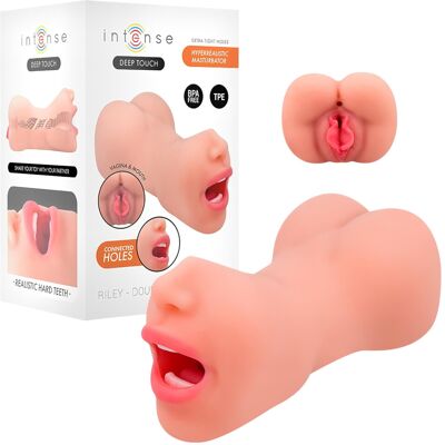 Intense Deep Touch Riley - masturbador boca y vagina realista - color natural Intense Deep Touch Riley - masturbador boca y vagina realista - color natural