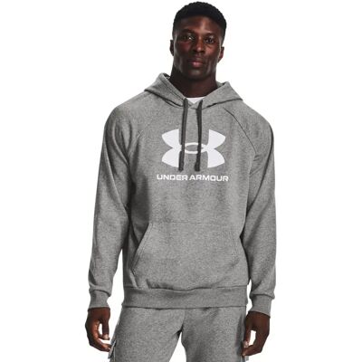 Under Armour Sudadera Con Capucha Rival Fleece Logo Castlerock Light Heather 025 / White 100 XL Under Armour Sudadera Con Capucha Rival Fleece Logo Castlerock Light Heather 025 / White 100 XL