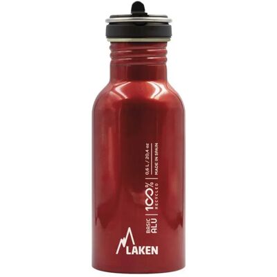 Laken Botella De Flujo Con Tapón Básico Aluminio 600ml Red One Size Laken Botella De Flujo Con Tapón Básico Aluminio 600ml Red One Size