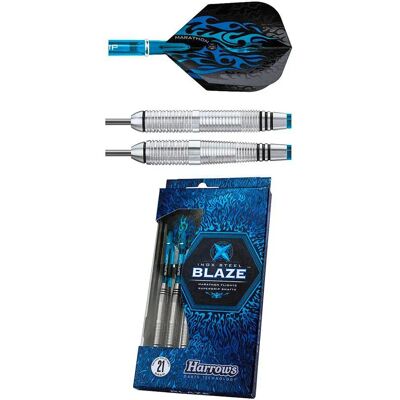 Harrows Dardos Acero Blaze Inox Silver / Blue 24 g Harrows Dardos Acero Blaze Inox Silver / Blue 24 g