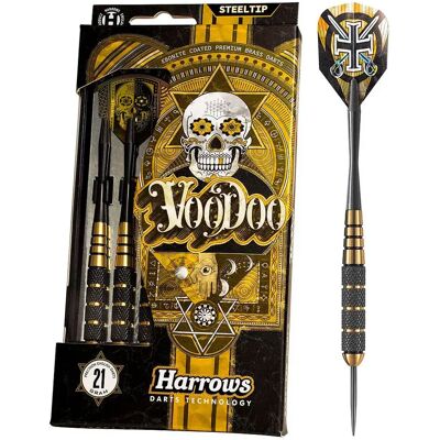 Harrows Dardos Voodoo Black / Gold 25 g Harrows Dardos Voodoo Black / Gold 25 g