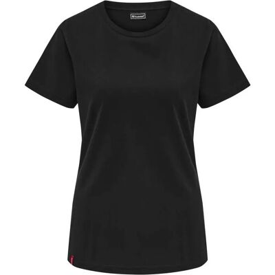 Camiseta básica de algodón Hummel - Negro - Mujer Camiseta básica de algodón Hummel - Negro - Mujer