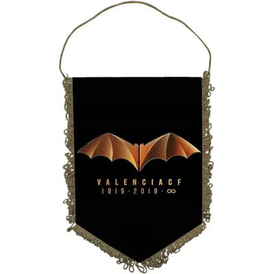 Valencia Cf Banderín Century Black 19 x 28 cm Valencia Cf Banderín Century Black 19 x 28 cm