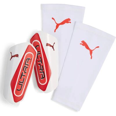 Espinilleras Ultra Light Sleeve Puma White / Ultra Red M Espinilleras Ultra Light Sleeve Puma White / Ultra Red M