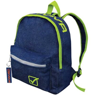 Givova Mochila University Jeans 8l Dark Blue Jeans / Fluor Yellow One Size Givova Mochila University Jeans 8l Dark Blue Jeans / Fluor Yellow One Size