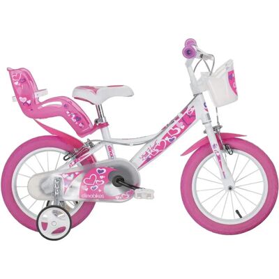 Dino Bikes Bicicleta Hearts 14´´ White 4-6 Años Dino Bikes Bicicleta Hearts 14´´ White 4-6 Años