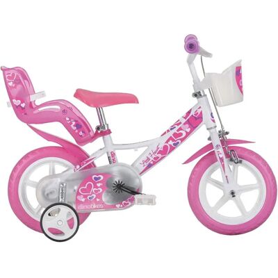 Dino Bikes Bicicleta Hearts 12´´ White 3-5 Años Dino Bikes Bicicleta Hearts 12´´ White 3-5 Años