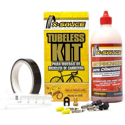 Kit Tubeless X-Sauce - Carretera - Negro 17 - Kit Tubeless Kit Tubeless X-Sauce - Carretera - Negro 17 - Kit Tubeless
