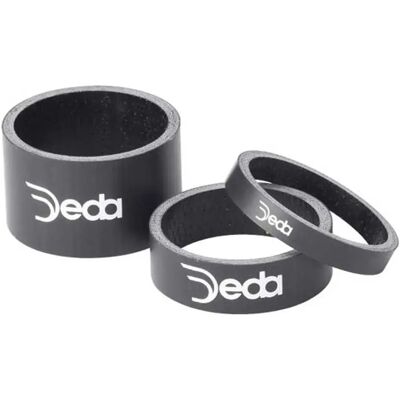 Deda Espaciadores De Carbono 5 Unidades Black 1 1/8´´ / 15 mm Deda Espaciadores De Carbono 5 Unidades Black 1 1/8´´ / 15 mm