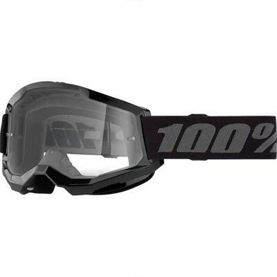 100percent Máscara Strata 2 Junior Black Clear Lens 100percent Máscara Strata 2 Junior Black Clear Lens
