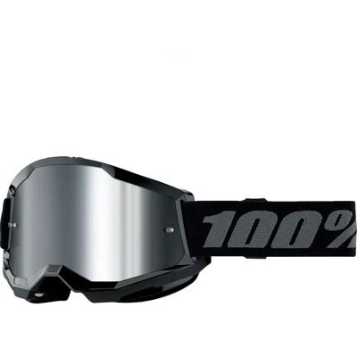 100percent Máscara Strata 2 Junior Black Mirror Silver Lens/CAT3 100percent Máscara Strata 2 Junior Black Mirror Silver Lens/CAT3