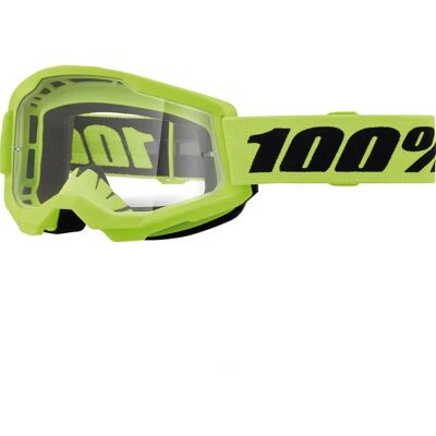 100percent Máscara Strata 2 Junior Neon Yellow Clear Lens/CAT0 100percent Máscara Strata 2 Junior Neon Yellow Clear Lens/CAT0