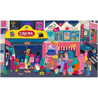 Moulin Roty Rompecabezas «¡Todos al cine!» - Los Schmouks Moulin Roty Rompecabezas «¡Todos al cine!» - Los Schmouks