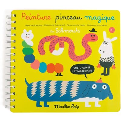 Conjunto de Pintura Pincel Mágico Les Schmouks - Moulin Roty Conjunto de Pintura Pincel Mágico Les Schmouks - Moulin Roty
