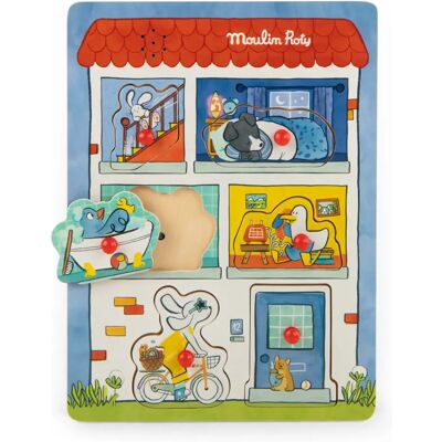 Moulin Roty Puzzle sonoro Puce & Pilou Moulin Roty Puzzle sonoro Puce & Pilou
