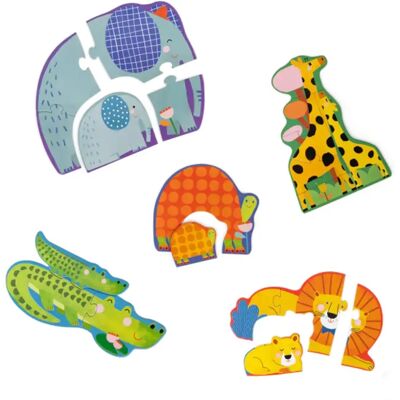 Moulin Roty Puzzle de animales - 20 piezas Moulin Roty Puzzle de animales - 20 piezas