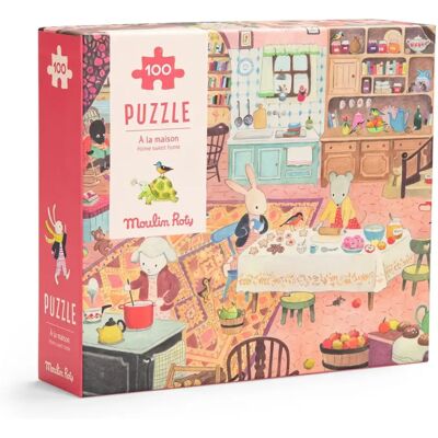 Moulin Roty Puzzle en casa - 100 piezas Moulin Roty Puzzle en casa - 100 piezas
