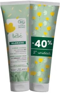 Klorane Bebé Crema Cambio Pañal Duplo 2 Uds 100 ml