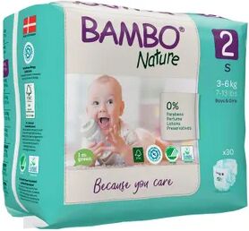 Bambo Pañal 2 S 3-6 Kg 30 Uds