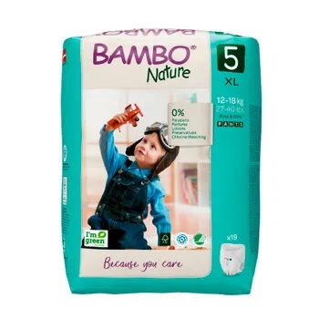 Bambo Pañal 5 M 12-18 Kg 19 Uds
