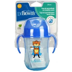 Dr Browns VASO DE APRENDIZAJE BOQUILLA SUAVE 9M+ 270ml Rosa