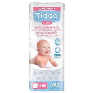 Tidoo Maxi Cuadrados Algodón Bio 80 Uds