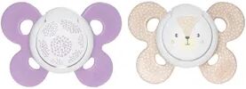 Chicco CHUPETE PHYSIO COMFORT SILICONA 6-16M ROSA 2 Ud 1 Morado / 1 Beige