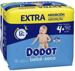 Dodot Bebé Seco Extra Absorción T-4 62 Uds