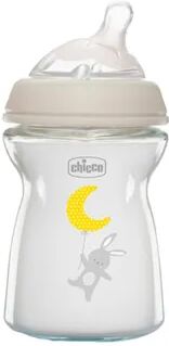 Chicco BIBERÓN VIDRIO NATURAL FEELING SILICONA FLUJO NORMAL 0M+ BLANCO 250ml Blanco