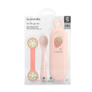 Suavinex CUCHARA + PORTACUCHARAS + BIB-CLIP 1 Pack Verde