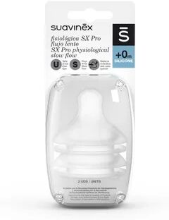 Suavinex Tetina Fisiológica SX Pro Flujo Lento Silicona 0M+ 2 Uds