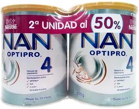 Nestle Nan OPTIPRO 4 2ª UD 50% 2 Ud 800 g