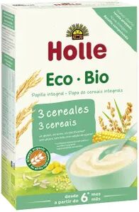 Holle Papilla Integral 3 Cereales Sin Gluten 6 Meses Bio 250g