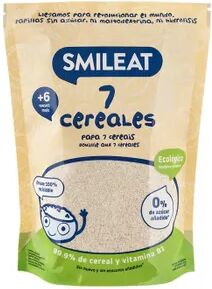 Smileat PAPILLA ECOLÓGICA 7 CEREALES +6M 200g