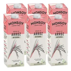 Monsoy Bebida De Arroz Integral Bio 6 Uds 1 L