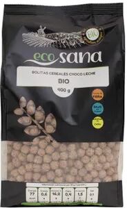 Ecosana BOLITAS DE CEREALES CHOCO LECHE BIO 400g Chocolate con Leche